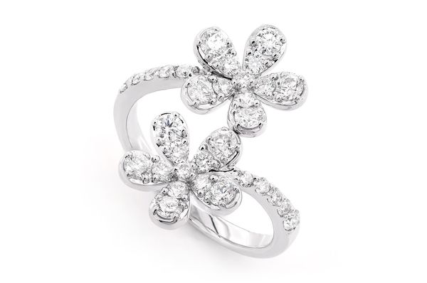 Daisy Diamond Ring 14k Solid Gold 1.00ctw