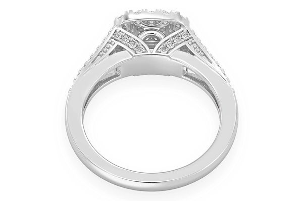 0.75ctw - Cushion Double Halo Ring - Diamond Engagement Ring - All Natural
