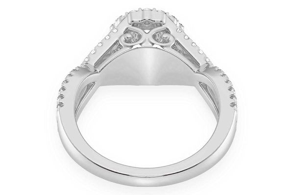 0.75ctw Round Double Band Round - Diamond Engagement Ring - All Natural
