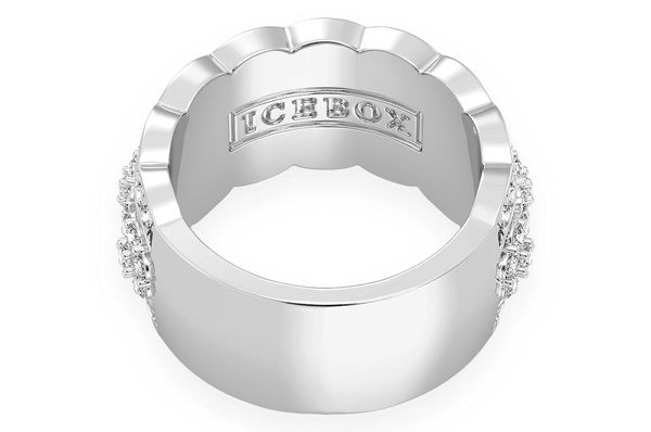 Ripple Border Diamond Ring 14k Solid Gold 1.75ctw 