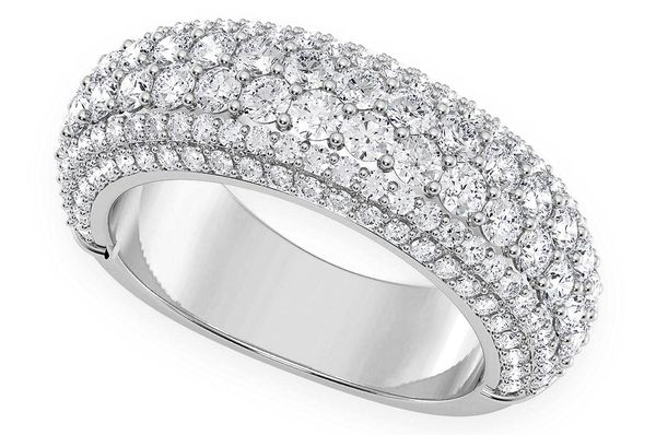Bubbly Pave Round Diamond Band 14k Solid Gold 2.00ctw