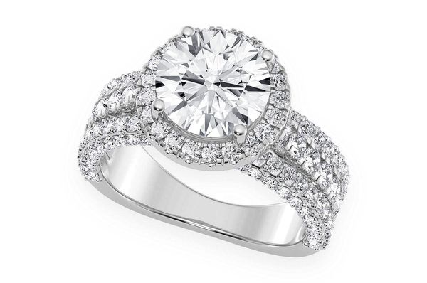 Tripp - 2.00ct Round Solitaire - Triple - Diamond Engagement Ring - All Natural