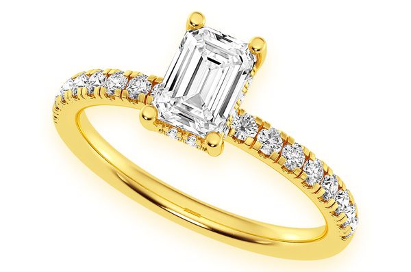 Thinn - 0.75ct Emerald Cut Solitaire - Diamond Engagement Ring - All Natural
