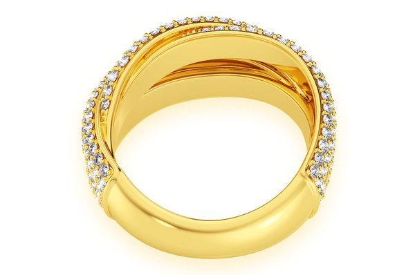 Twisted Diamond Ring 14k Solid Gold 1.50ctw 