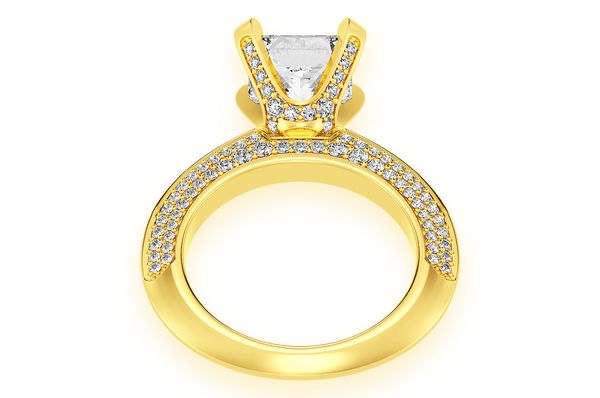 Kifey - 2.00ct Princess Cut Solitaire - Knife Edge - Diamond Engagement Ring - All Natural