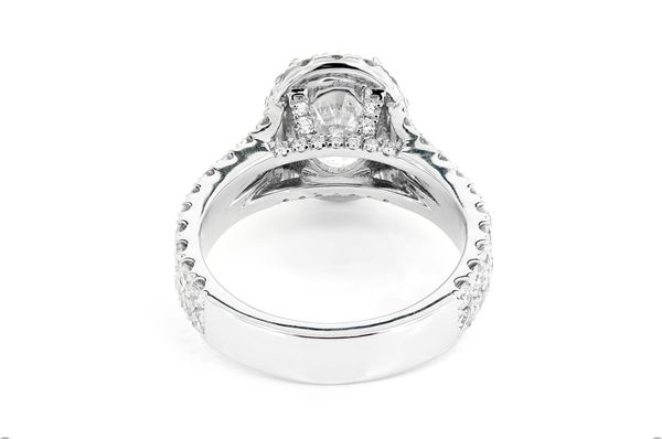 Sphinx - Oval Halo Split Shank Diamond Ring 14k Solid Gold 3.70ctw