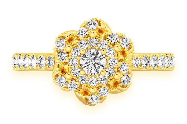 .50ctw - Layer Flower - Diamond Engagement Ring - All Natural