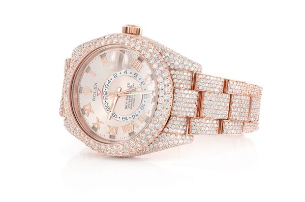 Rolex Sky Dweller (326930) 18k Rose Gold - 24.30ctw Fully Iced Out
