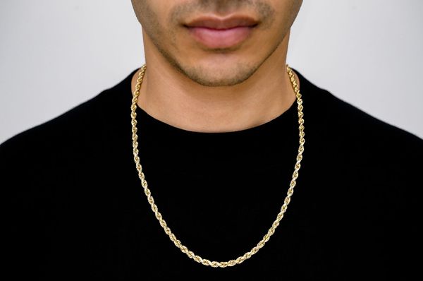 5.5MM Rope 14k Solid Gold Chain
