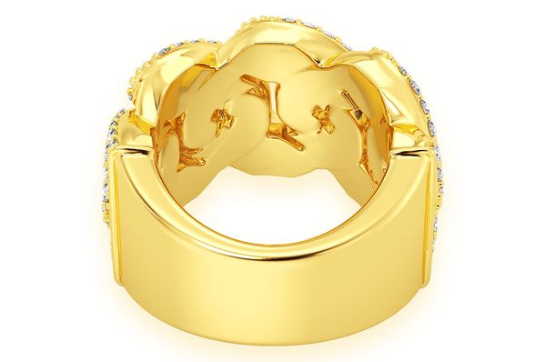 Super Miami Cuban Diamond Ring 14k Solid Gold 2.75ctw
