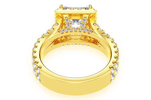 Sphinx - 2.00ct Princess Cut - Split Shank - Diamond Engagement Ring - All Natural