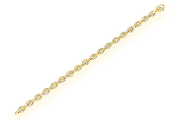5MM Mariner Link Diamond Bracelet 14k Solid Gold 2.75ctw