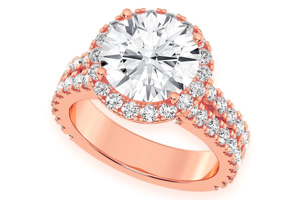 Sphinx - 3.00ct Round Diamond Halo - Diamond Engagement Ring - All Natural