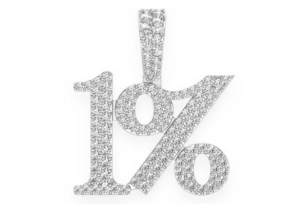 Top 1 Percent Diamond Pendant 14k Solid Gold 1.10ctw