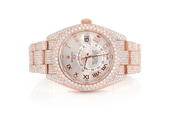 Rolex Sky Dweller (326930) 18k Rose Gold - 24.30ctw Fully Iced Out
