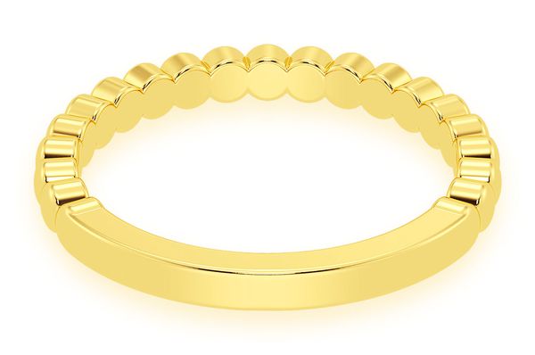 Bead Ring 14k Solid Gold