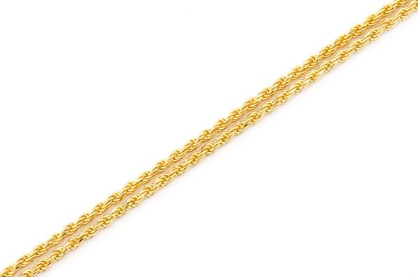 1MM Rope 14k Solid Gold Chain