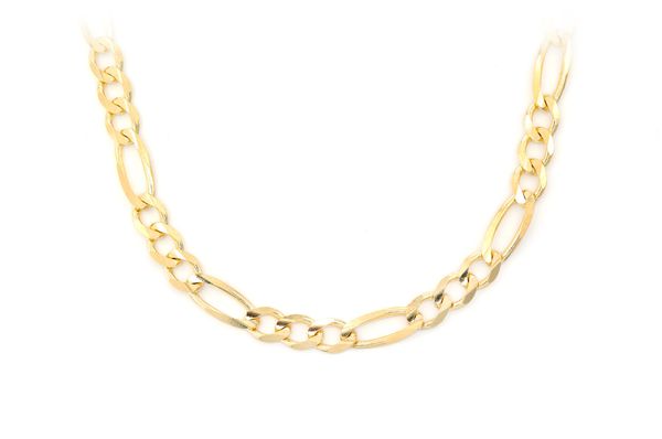 6MM Figaro Chain 14k Solid Gold 