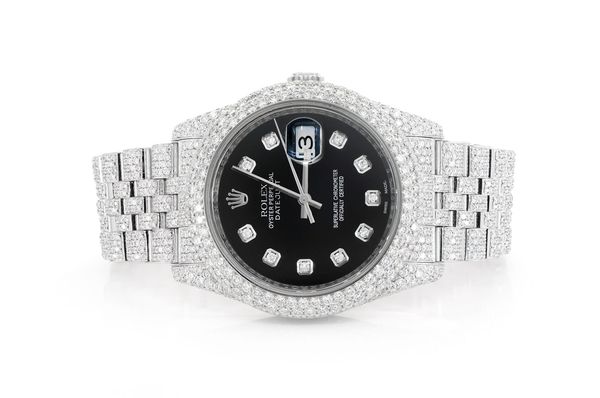 Rolex Datejust 36MM Steel (116200) - 13.00ctw Fully Iced Out