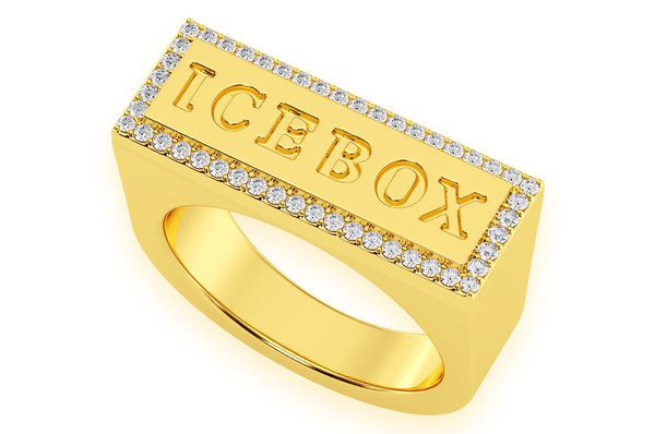 Raap bladeren op Academie Ontoegankelijk Icebox - Icebox Logo Ring 14k