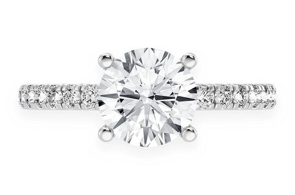 Thinn - 0.50ct Round Solitaire - One Row Under Halo - Diamond Engagement Ring - All Natural Vs Diamonds
