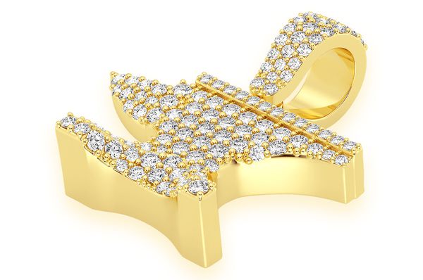 Anvil Diamond Pendant 14k Solid Gold .50ctw
