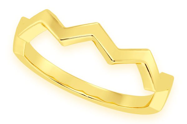 Zig Zag Ring 14k Solid Gold