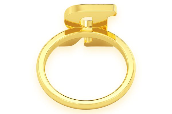 Letter R Diamond Ring 14k Solid Gold 0.50ctw
