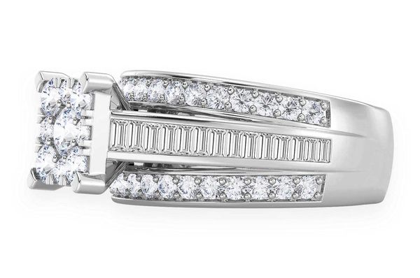 2.00ctw - Cathedral Channel Baguette - Diamond Engagement Ring - All Natural