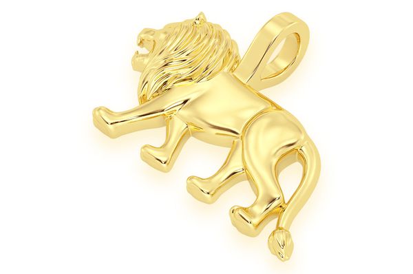Lion Pendant 14k Solid Gold