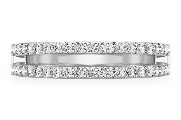 Double Row Diamond Band 14k Solid Gold 0.25ctw