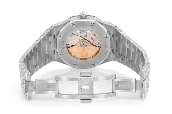 Audemars Piguet Royal Oak 37MM Stainless Steel - 24.00ctw Fully Iced Out