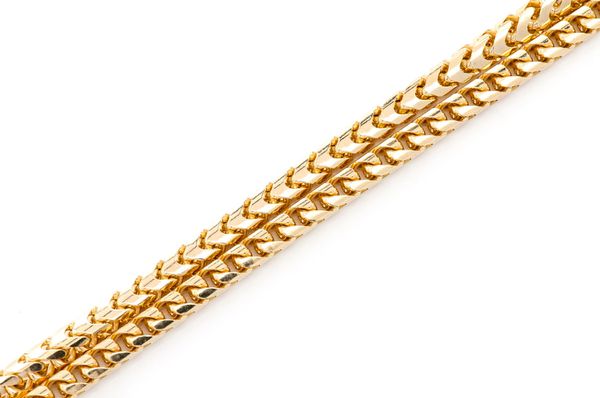 4.5MM Diamond Cut Franco 14k Solid Gold Chain