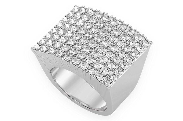 Square Dome Diamond Ring 14k Solid Gold 2.50ctw