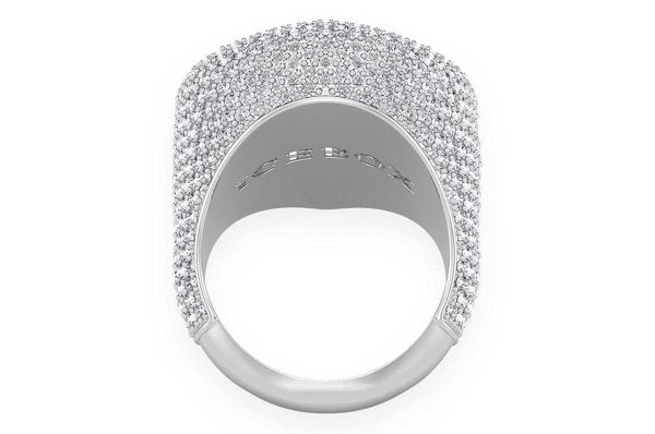 Alien Signet Black & White Diamond Ring 14k Solid Gold 5.60ctw