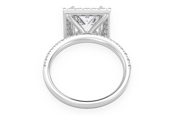 Thav - 2.00ct Princess Cut Solitaire - Halo - Diamond Engagement Ring - All Natural