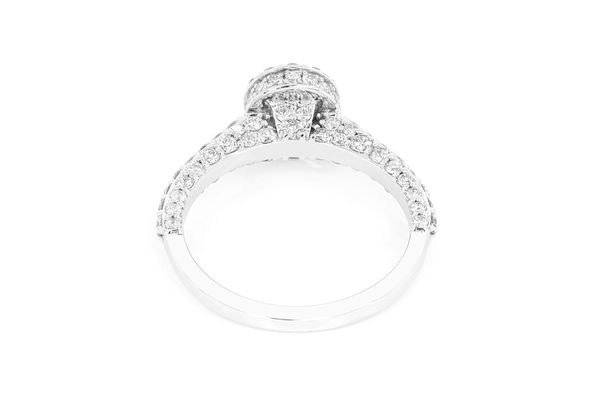 1.50ctw - Cushion Halo - Diamond Engagement Ring - All Natural