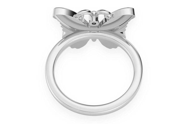 Butterfly Diamond Ring 14k Solid Gold 0.40ctw