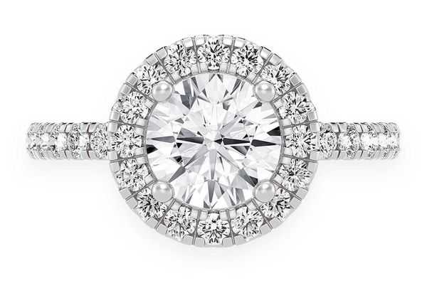 Thav - 1.00ct Round Solitaire - Halo One Row - Diamond Engagement Ring - All Natural