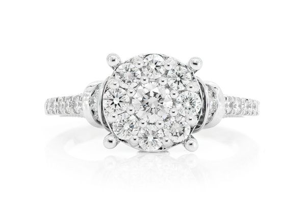 1.00ctw - Round Composite Milgrain - Diamond Engagement Ring - All Natural