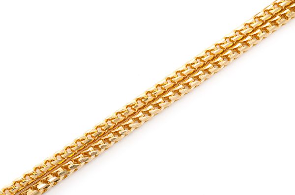 3.5MM Franco 14k Solid Gold Chain