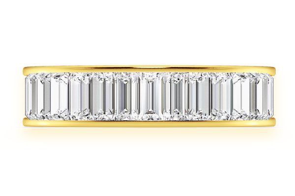 Baguette Channel Diamond Band 14k Solid Gold 1.50ctw