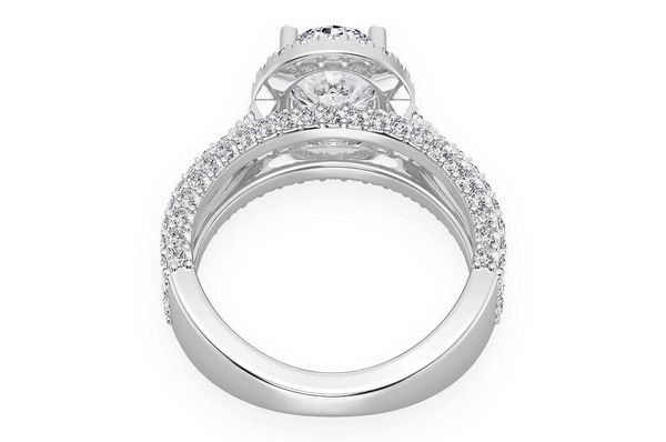 Triplex - 2.00ct Oval Solitaire - Diamond Engagement Ring - All Natural