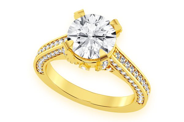Chant - 2.00ct Round Solitaire - Knife Edge - Diamond Engagement Ring - All Natural