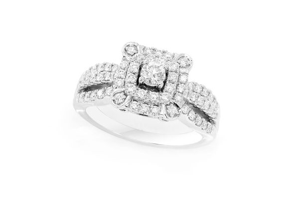 0.75ctw - Two Tier Fancy - Diamond Engagement Ring - All Natural
