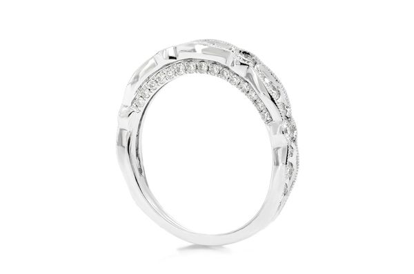 Classic Swirl Milgrain Diamond Ring 14k Solid Gold 0.75ctw