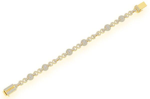 Figure Eight Sphere Diamond Bracelet 14k Solid Gold 13.00ctw