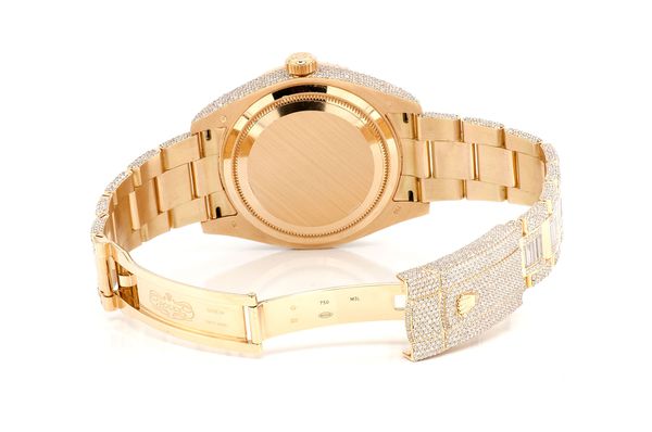 Rolex Sky Dweller 42MM 18k Yellow Gold (326938) - 23.90ctw Fully Iced Out