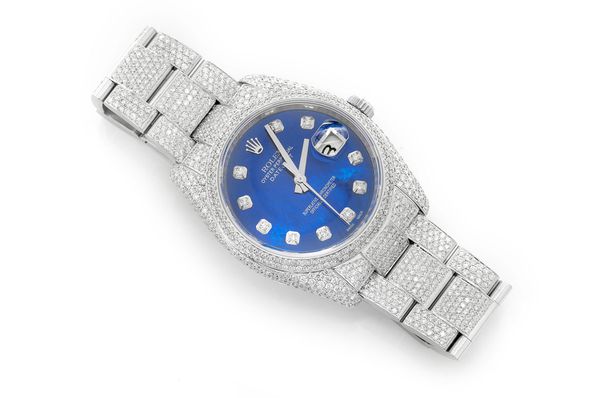 Rolex Datejust 36MM Steel (116200) - 14.50ctw Fully Iced Out