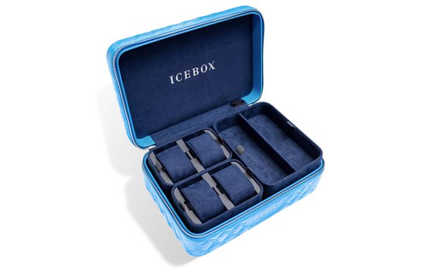 Icebox Leather World Traveler Jewelry Case - 4 Watches